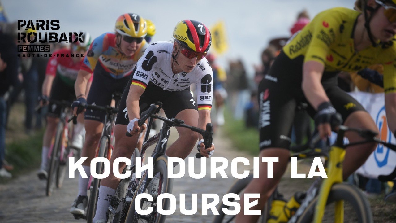 Paris-Roubaix Femmes Hauts-de-France 2026 - Koch accelerates in front