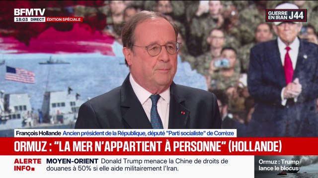 Blocus naval dans le détroit d'Ormuz: Ce qui compte, c'est que les négociations puissent reprendre , déclare François Hollande, ancien président de la République