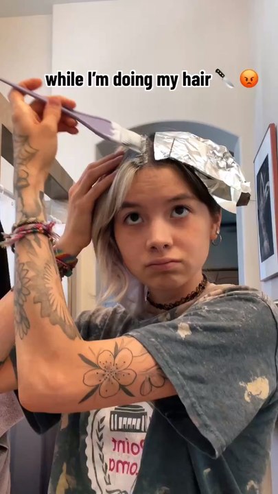 shoutout to my highschool cosmetolgy class 😎 #hair #haircut #haircolor #hairtransformation #orangehair #orangesplitdye #hairstyle #oliviarodrigo #guts #fyp #foryou #diyhair #diyhaircut #diyhaircolor