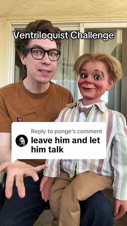 he's hiding close to the doll and talked