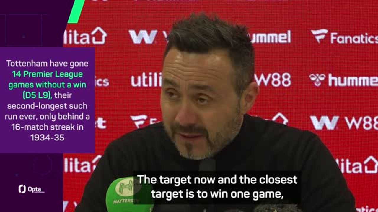 De Zerbi sets Spurs target to win one game