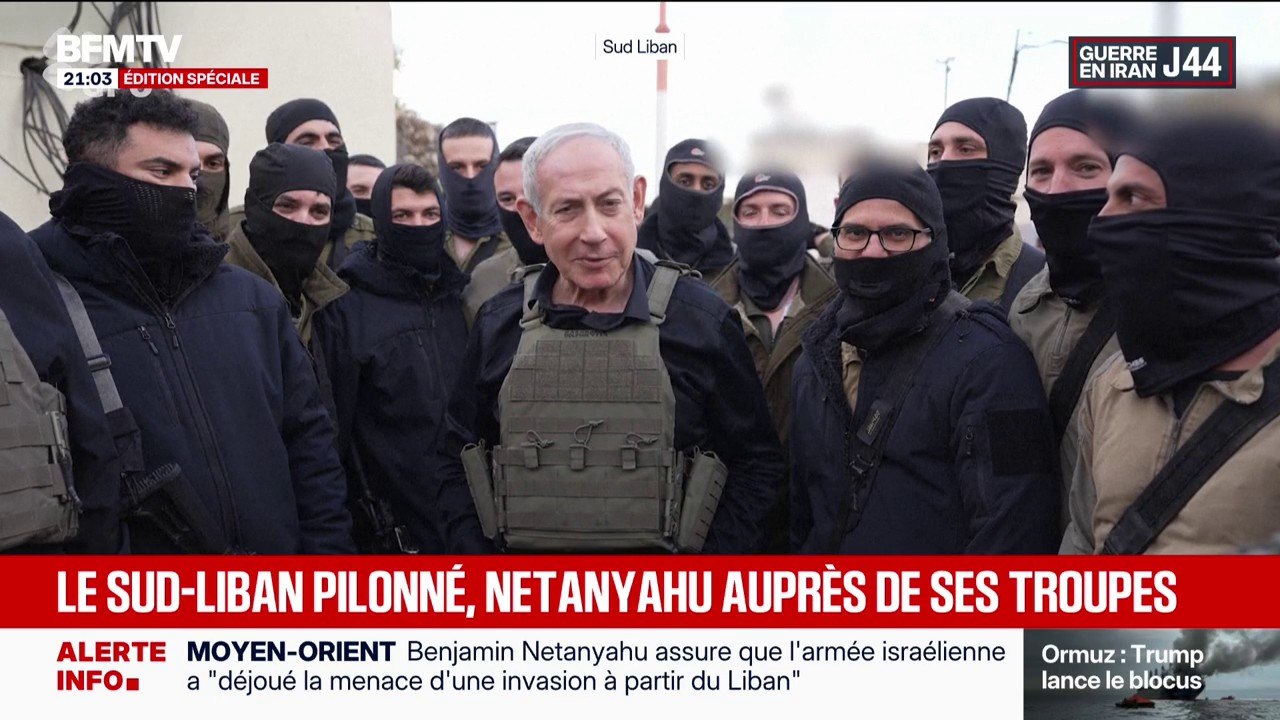 Alors les frappes israéliennes se poursuivent dans le sud-Liban, Benjamin Netanyahu s'est rendu auprès de ses troupes