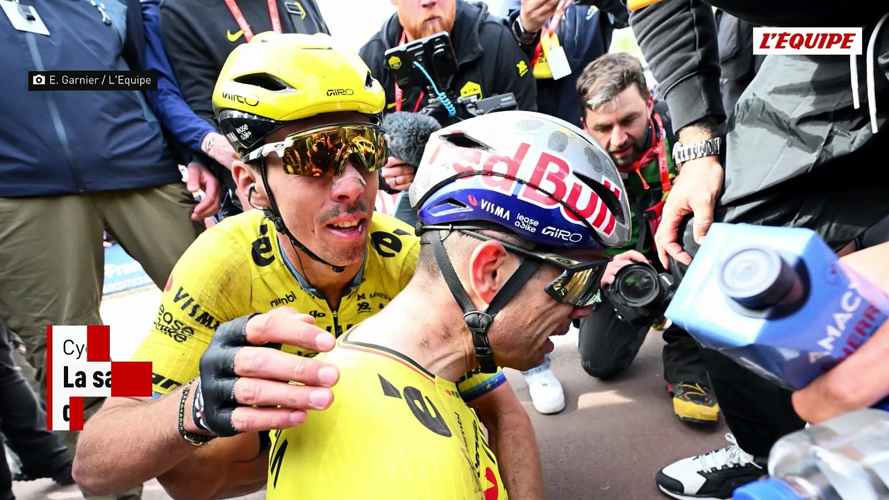 La satisfaction de Christophe Laporte, équipier modèle du vainqueur de Paris-Roubaix Wout Van Aert - Cyclisme - Paris-Roubaix