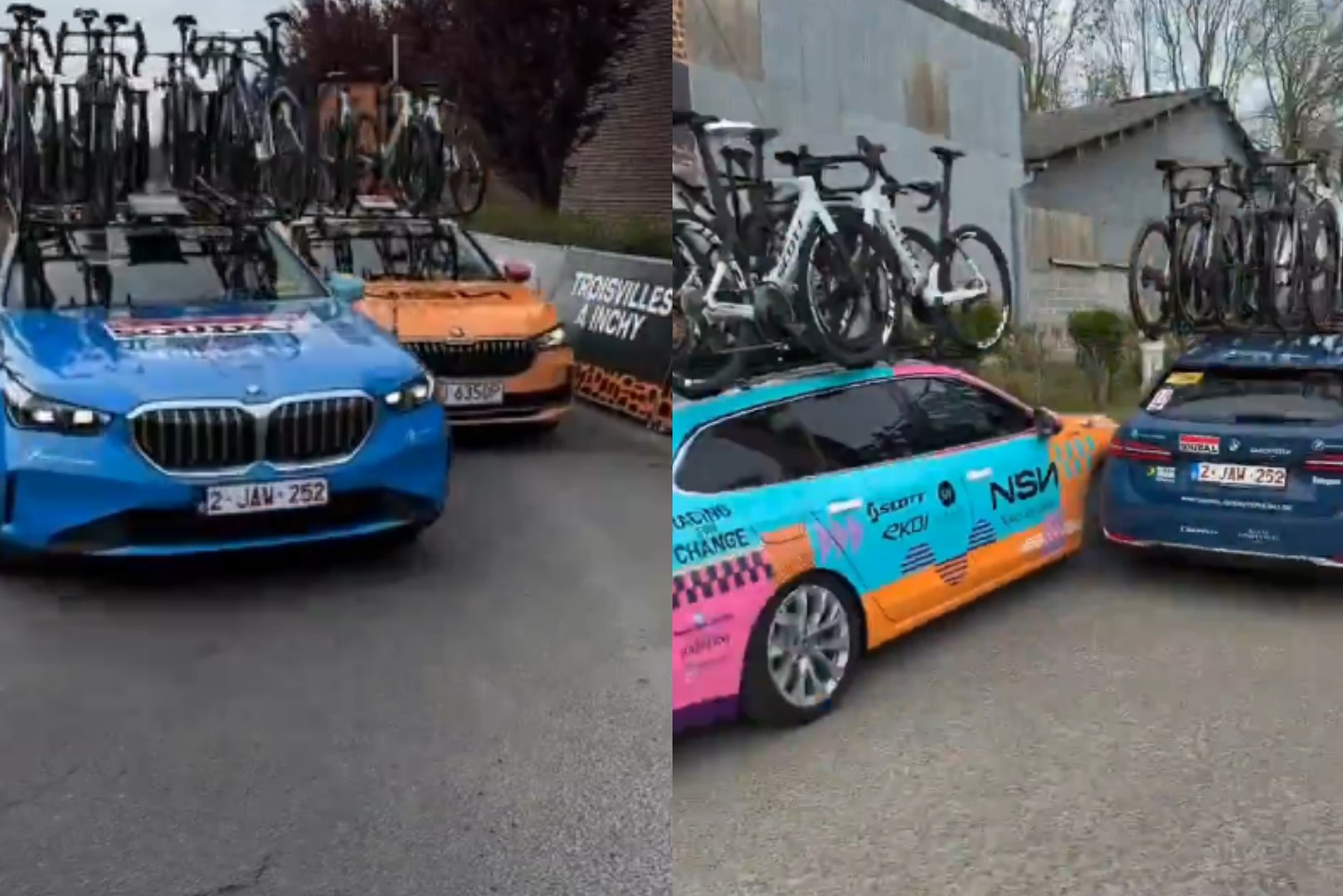 La tensión en Roubaix fue máxima... ¡hasta entre los coches!: 'codazos' al volante, adelantamientos locos y gritos furiosos que han revolucionado las redes