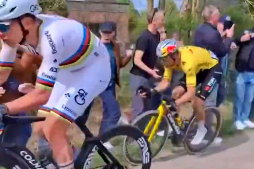 Así fue la increíble salvada de Pogacar... que pudo costarle el triunfo a Van Aert