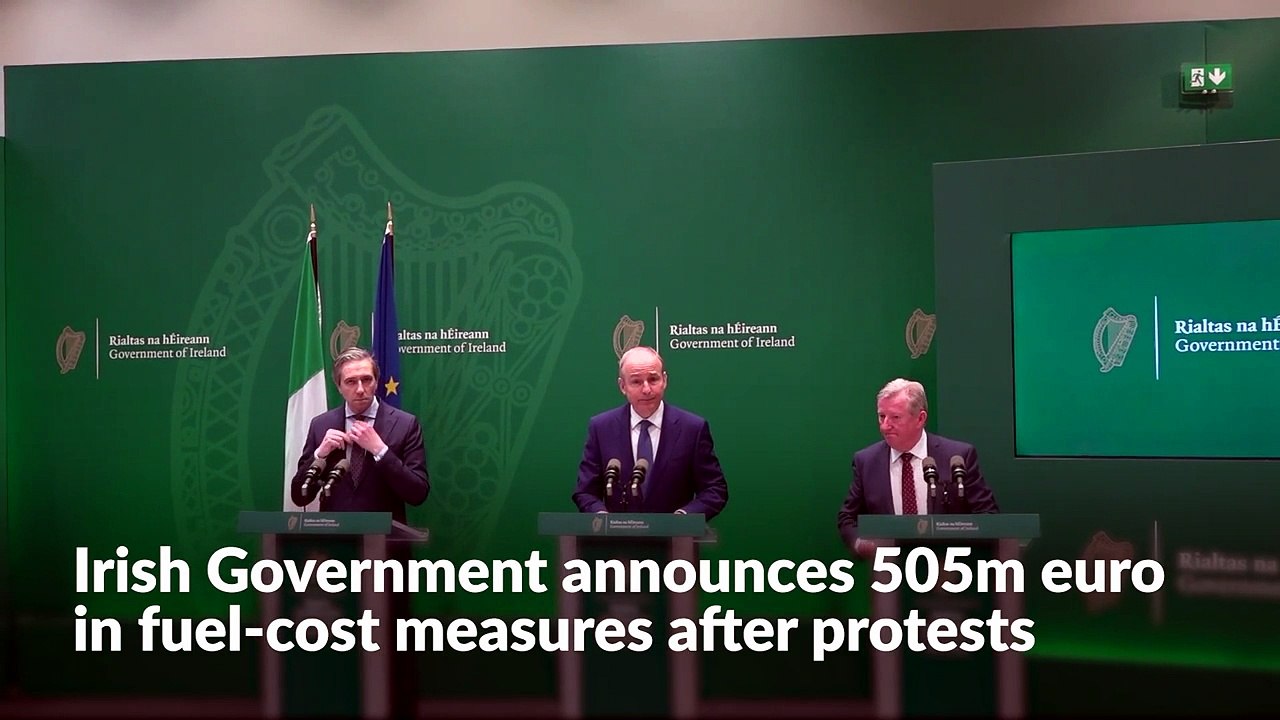 Irish Government announces 505m euro in fuel-cost measures after protests