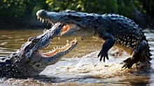 Crocodile Death Roll Close Escape