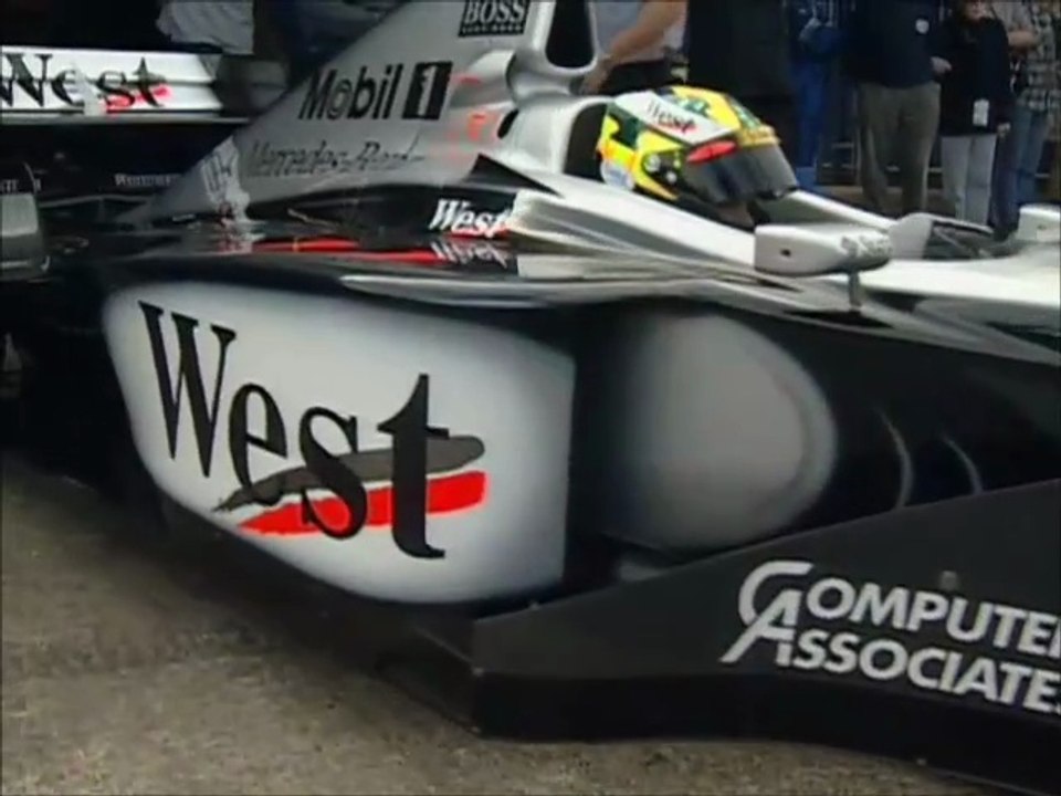 1999 May 23 - Mario Haberfeld demo run McLaren MP4/13 @ Donington Park