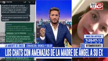 Los chats con amenazas de la progenitora de Ángel a su ex