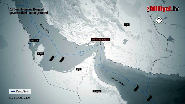 ABD'nin Hürmüz Boğazı çevresindeki savaş gemileri