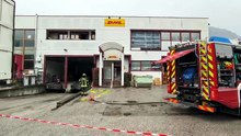 Incendio alla Dhl di Gardolo