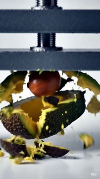 Avocado vs Hydraulic Press | Seed Explosion & Extreme Pressure Test (Satisfying ASMR)