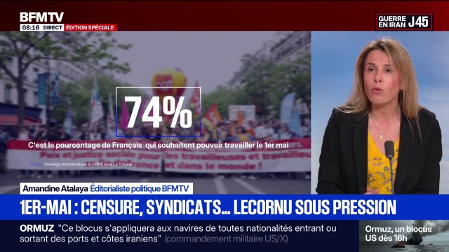 Travail le 1er-Mai: huit syndicats demandent à Lecornu de respecter la démocratie sociale et politique , le gouvernement promet de ne pas passer en force