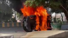 Video: Vehicles torched, roads jammed as Noida workers protest turns violent