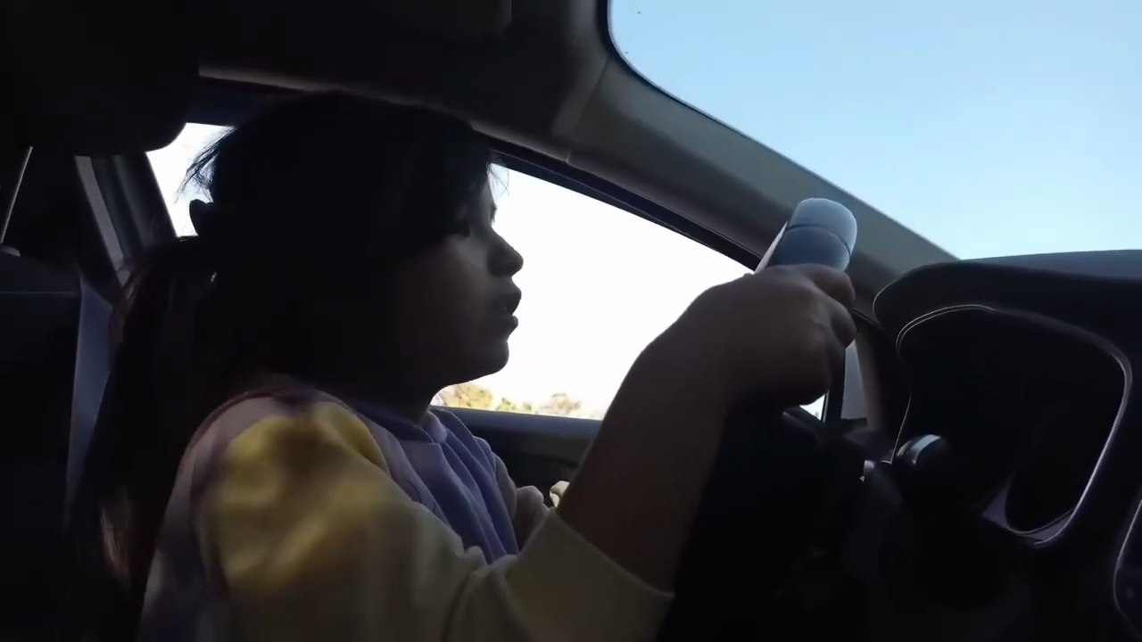 Nisa babasının arabasına bindi _ trafik polisi yakaladı _ polis _ polis arabası