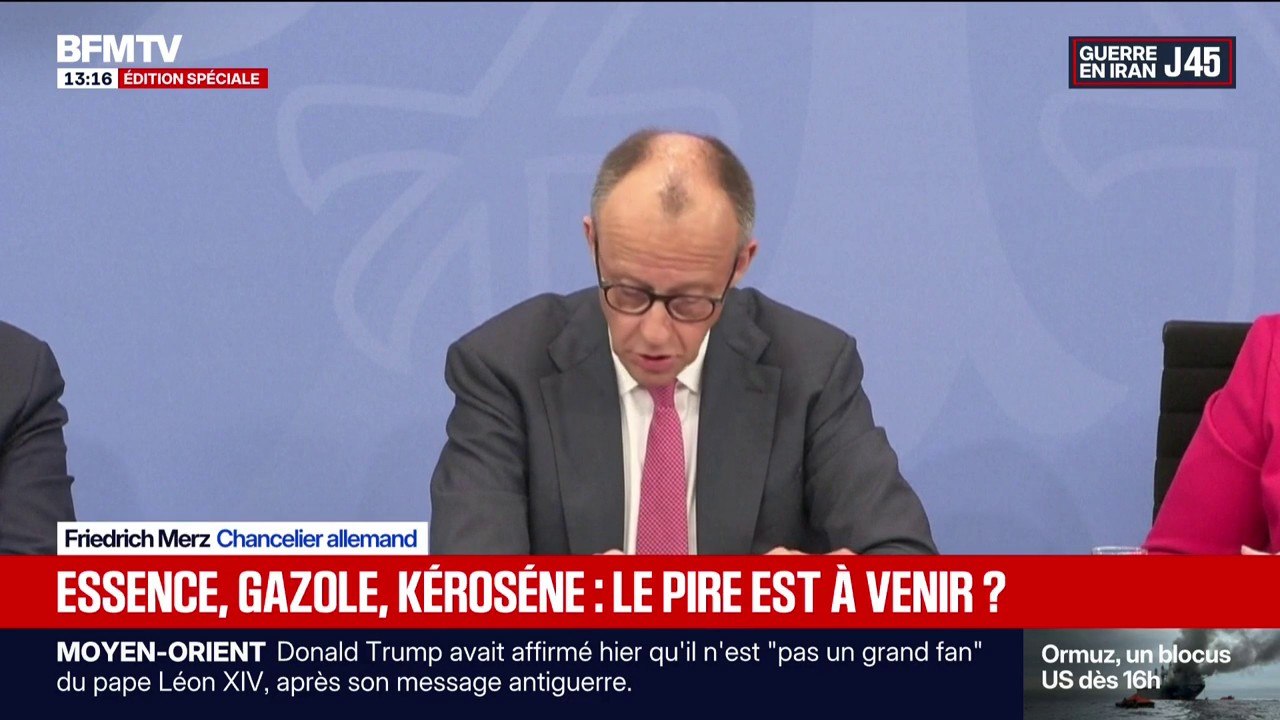 Face à la hausse des prix des carburants, le chancelier allemand annonce une réduction de la taxe sur le diesel et l'essence "d'environ 17 centimes par litre" pendant deux mois