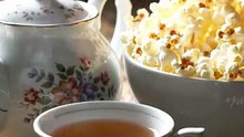 Evening Bliss ☕🍿 | Tea + Popcorn = Pure Happiness 😍 #shorts