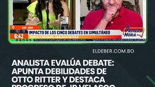 Analista evalúa debate: apunta debilidades de Otto Ritter y destaca progreso de JP Velasco
