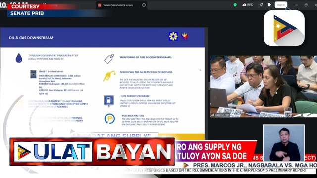 DOE, inilatag ang mga hakbang para masiguro ang katatagan ng supply ng langis | ulat ni Louisa Erispe
