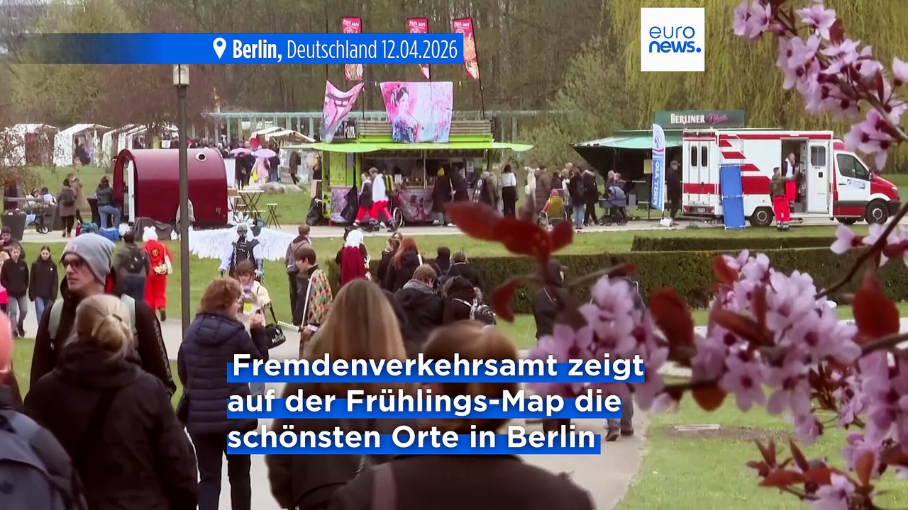 Kirschblüten begeistern Einheimische und Touristen in diesem Frühling in Berlin