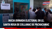 I.E. Santa Rosa de Collanac abrió sus puertas a los electores con demoras