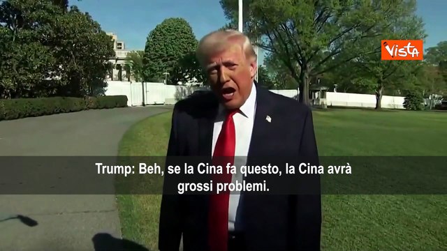 Trump: Se la Cina invierà armi all'Iran avrà grossi problemi