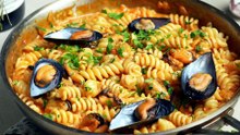Pasta con mejillones