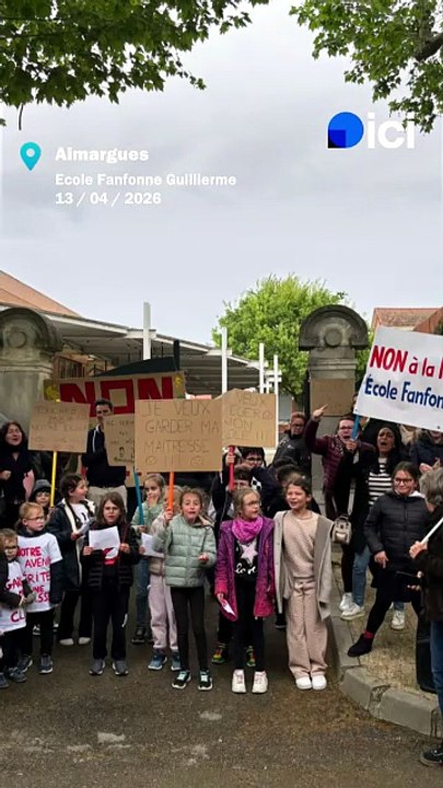 Mobilisation à Aimargues contre le projet de fermeture d'une classe, à l'école Fanfonne Guillierme