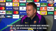 Flick en rueda de prensa en la previa del Atlético-Barça en Champions