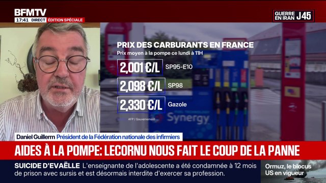 Prix des carburants: Le plan de Sébastien Lecornu est déconnecté de l'urgence actuelle , pour Daniel Guillerm, président de la Fédération nationale des infirmiers