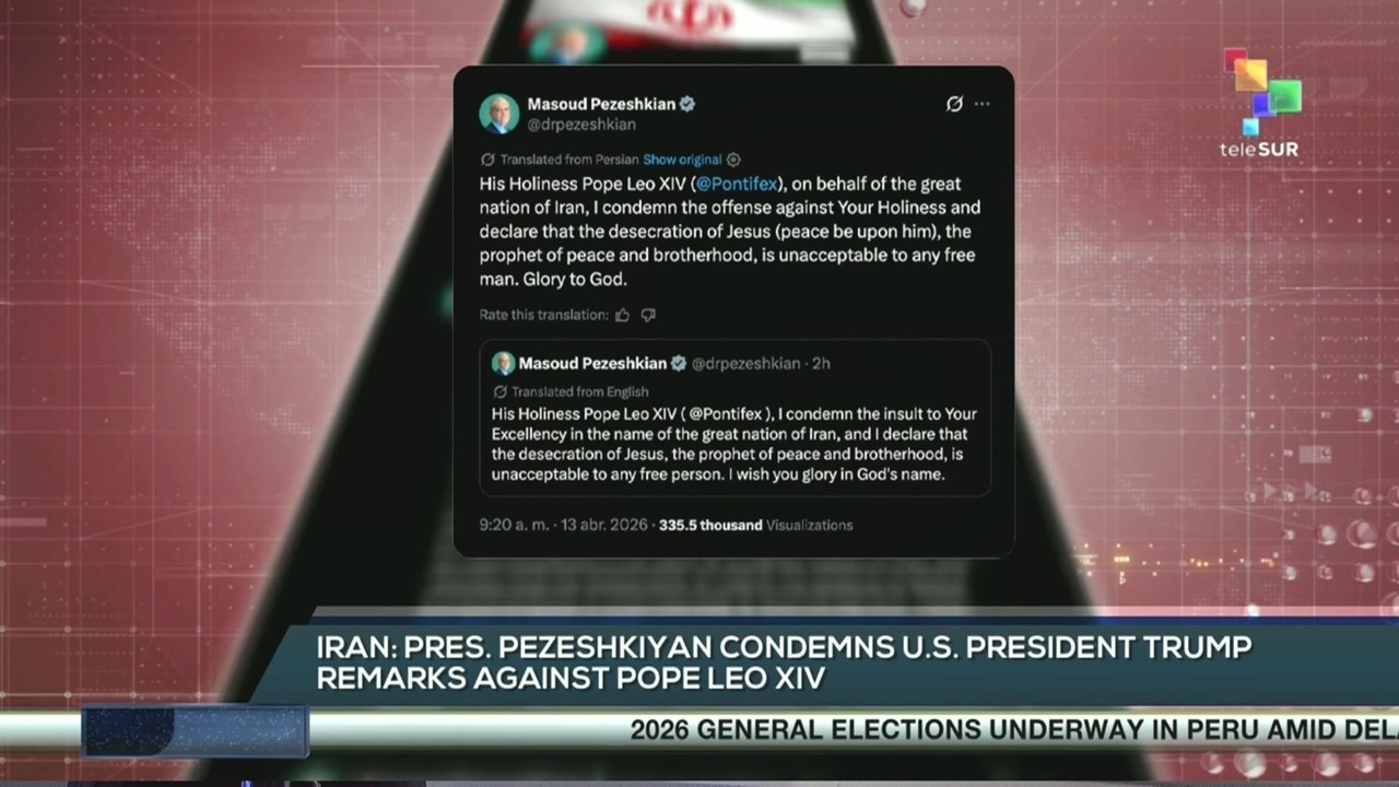 Pres. Pezeshkiyan condemns president Trump remarks against Pope Leo XIV