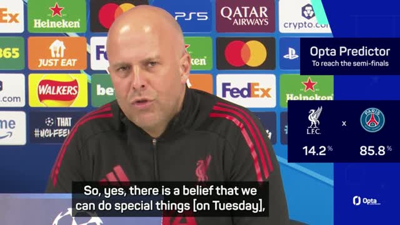 'Complicated but not impossible' - Slot believes Liverpool can turn PSG tie around