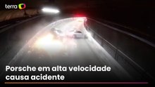 Veja momento em que Porsche bate em Pálio no Túnel Ayrton Senna em São Paulo
