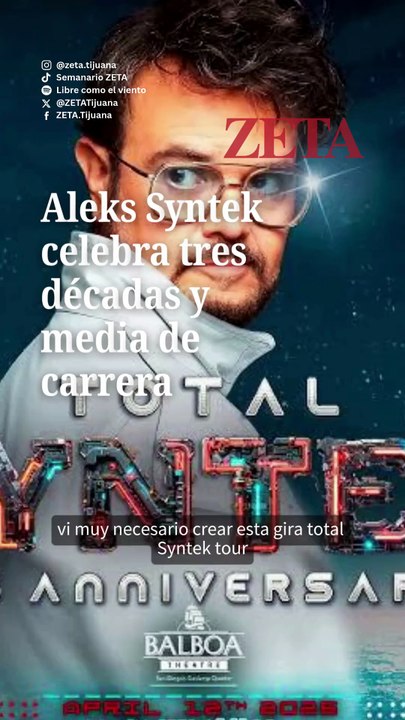 Aleks Syntek celebra tres décadas y media de carrera