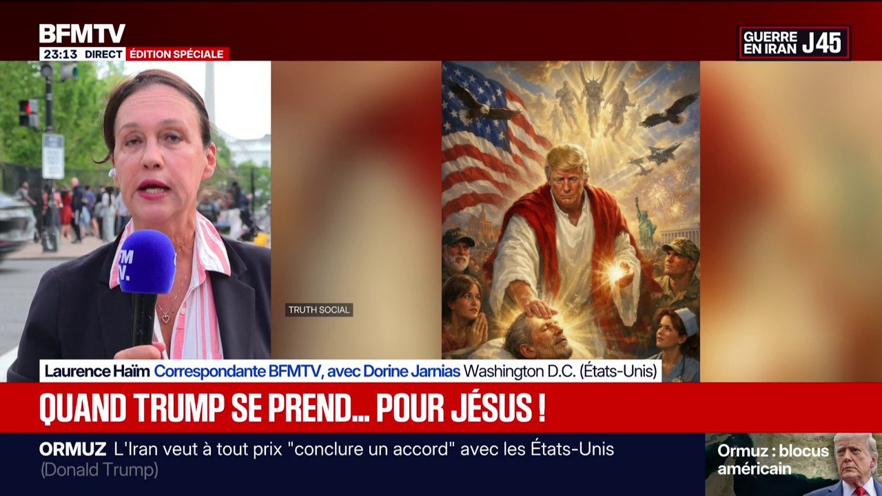 Donald Trump fait scandale aux États-Unis, à cause d'une caricature où il se prend pour Jésus