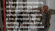 Anna Tatar z NIGDY WIĘCEJ o braku pomocy dla mężczyzny z niepełnosprawnością w Poznaniu.