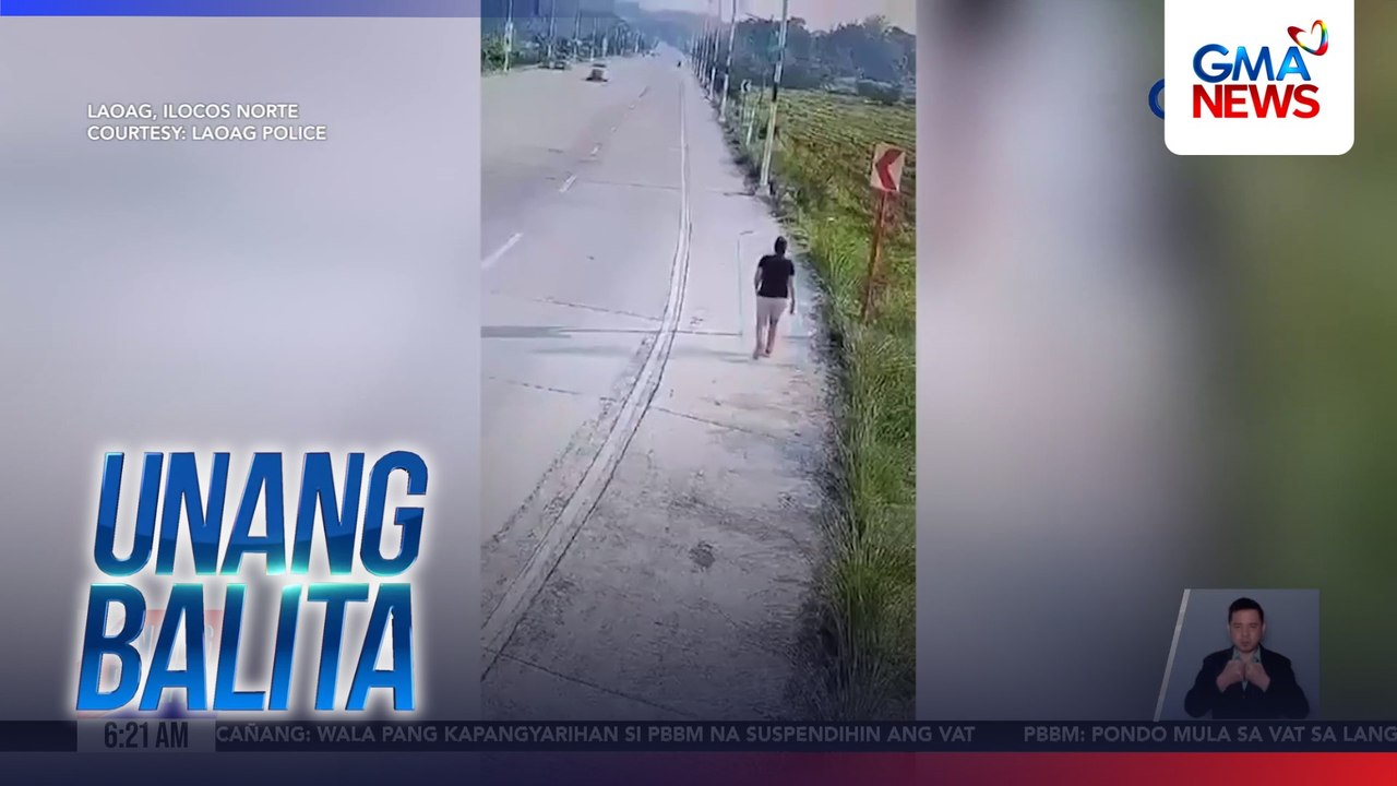 Guro na naglalakad sa gilid ng kalsada, patay matapos masalpok ng motorsiklo | Unang Balita