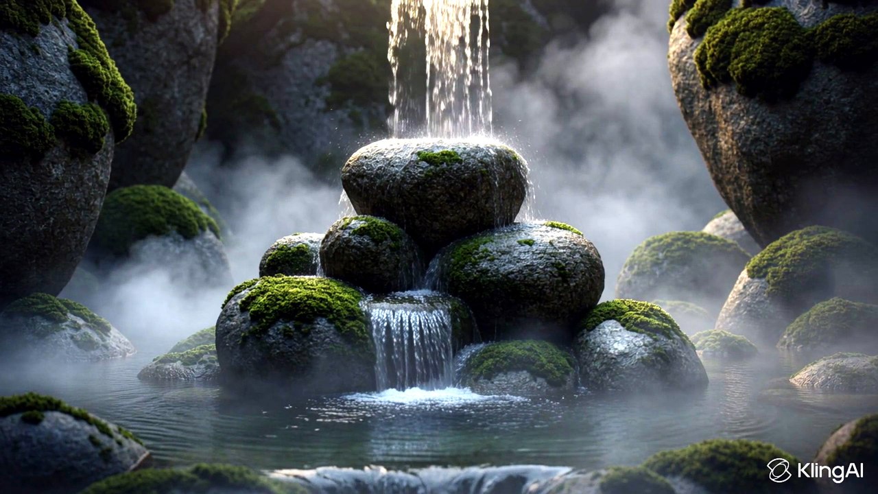 Cascade Zen Relaxante • Eau Apaisante & Brume Douce