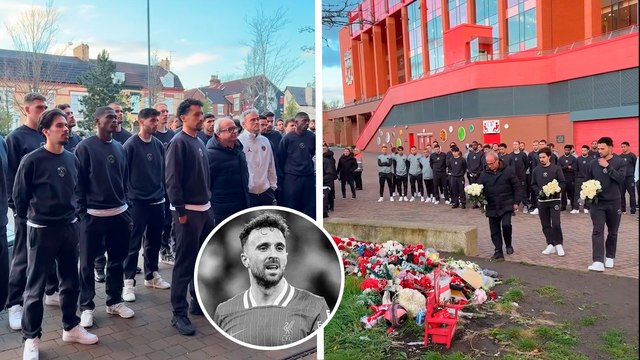 PSG rinde homenaje a Diogo Jota y a su hermano André Silva, previo a los cuartos de final de Champions League