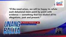 Legal counsel ni VP Duterte, pinabulaanan ang mga bagong alegasyon ni Ramil Madriaga | Unang Balita