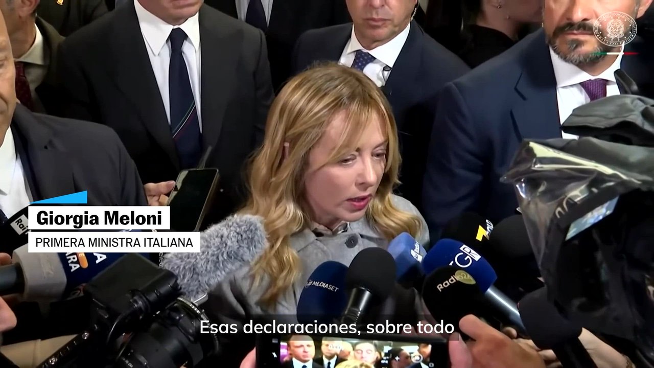 Meloni tacha de "inaceptables" las declaraciones de Trump sobre el Papa León XIV