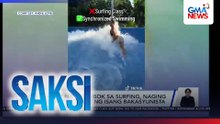 Sablay na pagsubok sa surfing, naging "awra" moment ng isang bakasyunista | Saksi