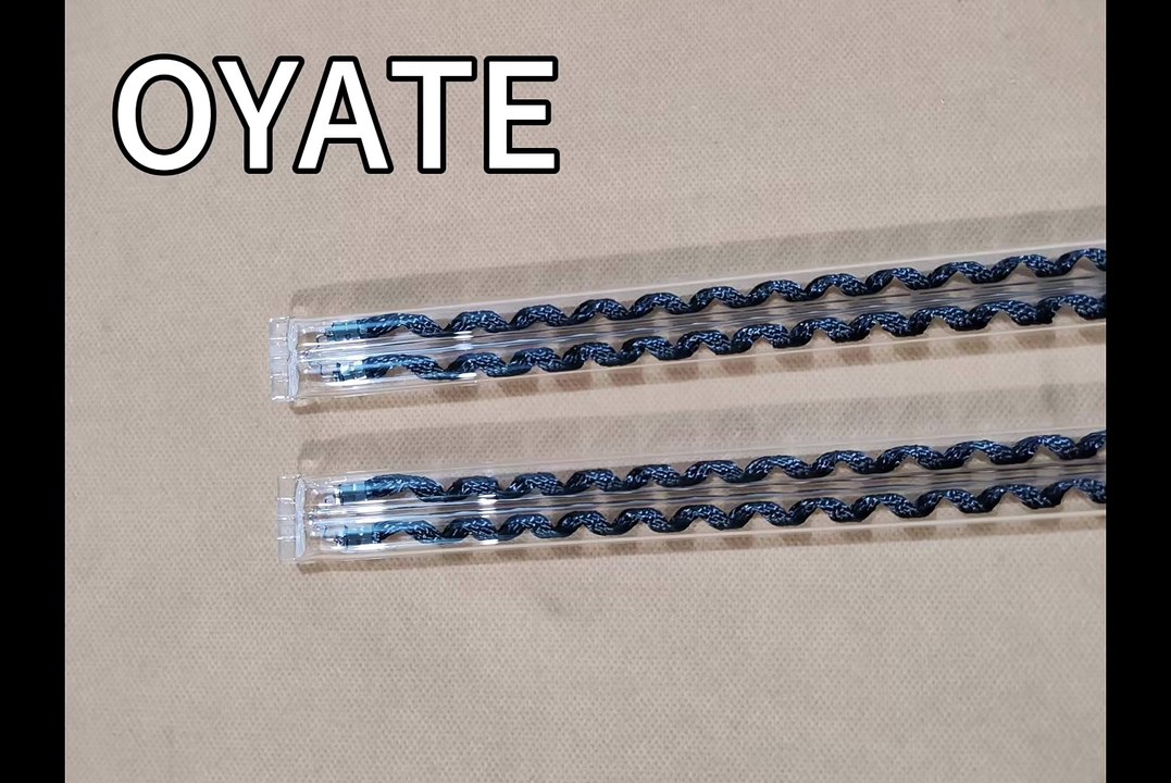 Twin Tube Carbon Medium Wave Infrared Emitter Lamps 1800w Heating Elements