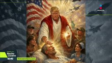Trump genera polémica tras difundir una imagen donde se le asemeja a Jesucristo