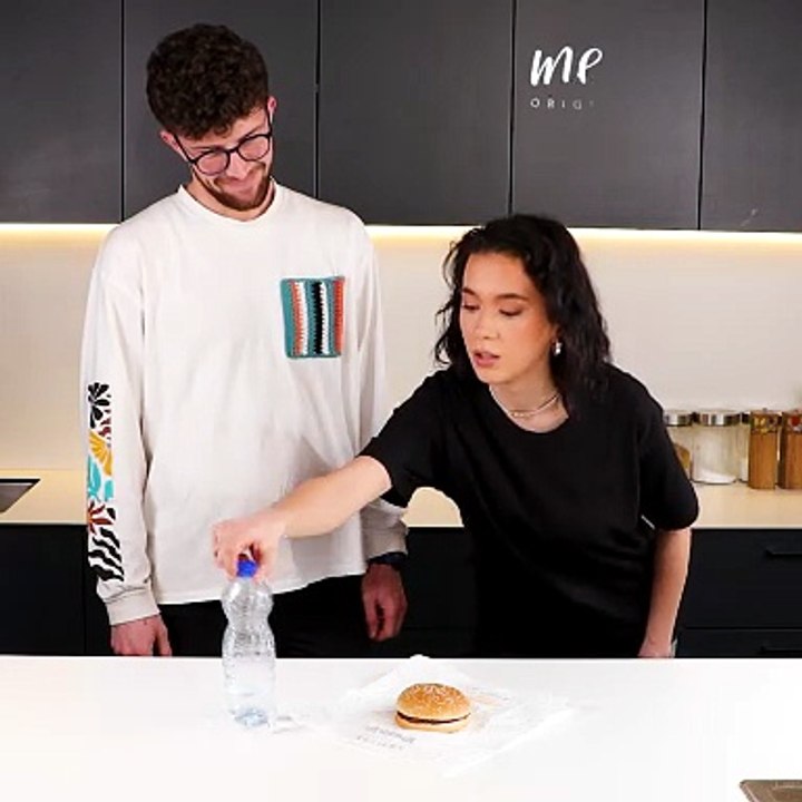 Bottle flip food challenge! 😅🤣