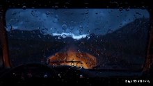 Mountain Truck Rainy Night Ambience | Heavy Rain & Soft Engine Sound for Deep Sleep