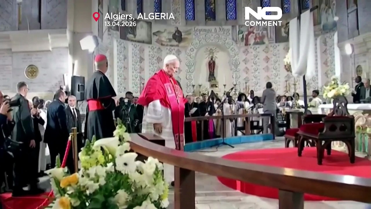 Papst Leo XIV. feiert historische Messe in verregneter Basilika von Algier