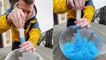 ASMR Ice Balloon | Crushing a Colorful Ice Balloon Filled with Paint