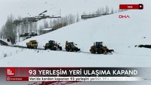 Van'da kardan kapanan 93 yerleşim yerinin 39'u ulaşıma açıldı