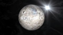 View of Moon Planet animated. 2326